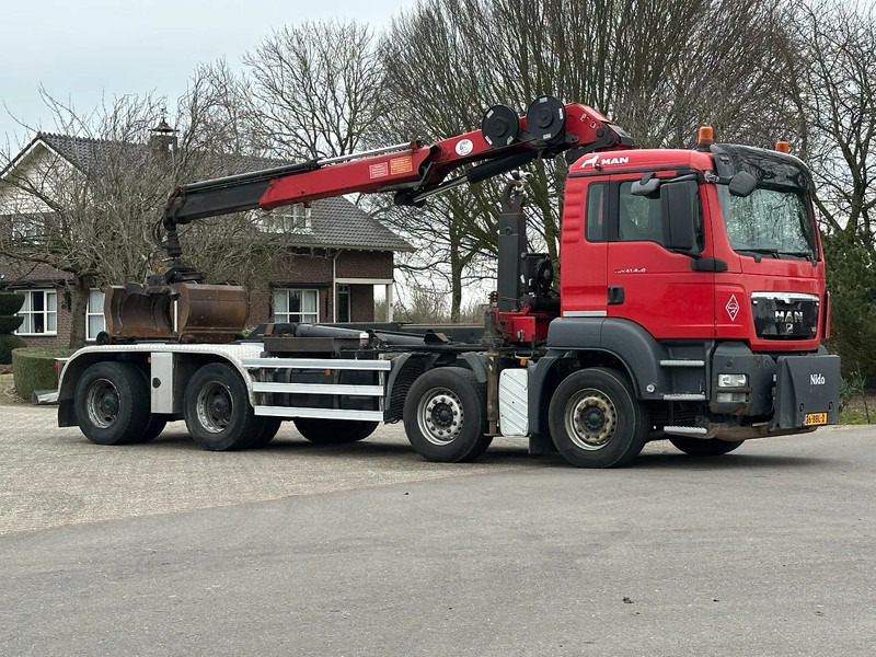 MAN TGS 41.400 8X4 WIDESPREAD!!HMF 22TM KRAAN/HAAK!!TOP!! - Horgos rakodó teherautó, Darus autó: 4 kép. MAN TGS 41.400 8X4 WIDESPREAD!!HMF 22TM KRAAN/HAAK!!TOP!! - Horgos rakodó teherautó, Darus autó: 4 kép.