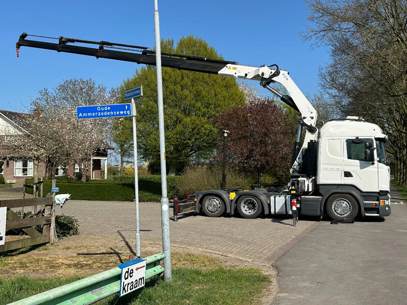 Scania R450 6x2 !!TRACTOR!!!CRANE/GRUE/HMF 50TM!!TOP!EURO6!! - Nyergesvontató: 4 kép. Scania R450 6x2 !!TRACTOR!!!CRANE/GRUE/HMF 50TM!!TOP!EURO6!! - Nyergesvontató: 4 kép.
