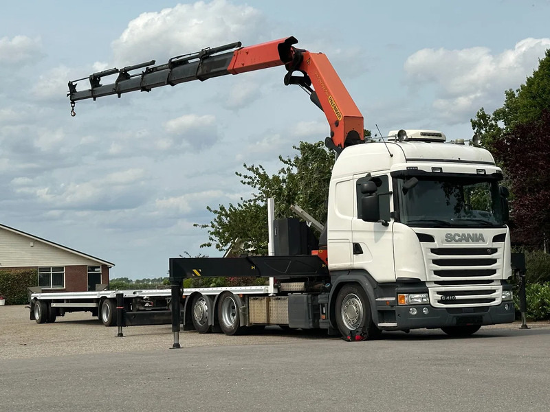 Scania G410 !KRAAN/CRANE/GRUE/ PALFINGER 53TM!! RADIO REMOTE!! EURO 6!!TOP! - Darus autó: 3 kép. Scania G410 !KRAAN/CRANE/GRUE/ PALFINGER 53TM!! RADIO REMOTE!! EURO 6!!TOP! - Darus autó: 3 kép.