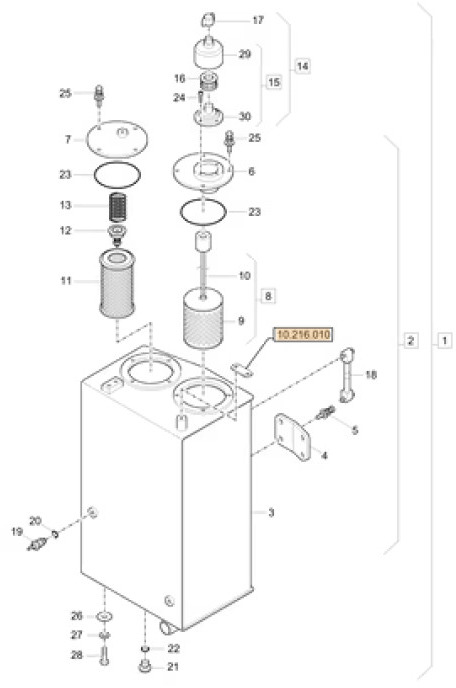 Case 3LML03100 - 3KML03100 - Üzemanyag tartály - Építőipari gépek: 2 kép. Case 3LML03100 - 3KML03100 - Üzemanyag tartály - Építőipari gépek: 2 kép.