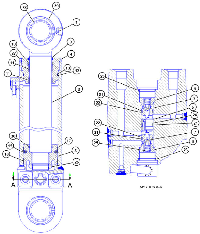 Caterpillar 2249320 - 5880812 - Hidraulikus henger - Építőipari gépek: 1 kép. Caterpillar 2249320 - 5880812 - Hidraulikus henger - Építőipari gépek: 1 kép.