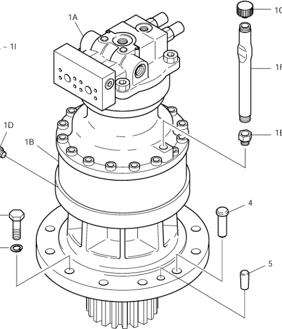 Doosan 401-00036H - 401-00086B - Fordító motor - Építőipari gépek: 1 kép. Doosan 401-00036H - 401-00086B - Fordító motor - Építőipari gépek: 1 kép.