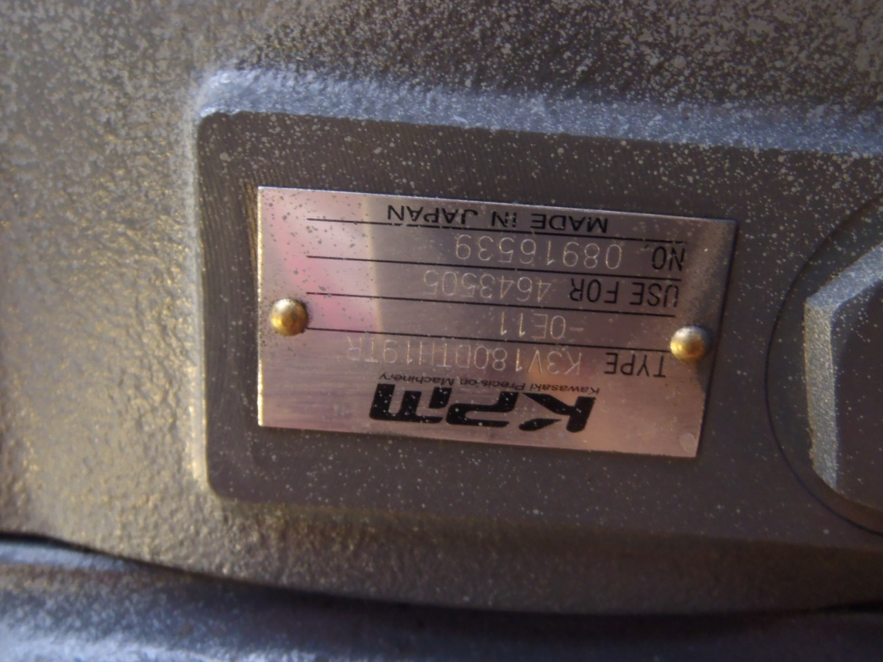 Kawasaki K3V180DTH19TR-OE11 - 4643505 - Hidraulikus szivattyú - Építőipari gépek: 3 kép. Kawasaki K3V180DTH19TR-OE11 - 4643505 - Hidraulikus szivattyú - Építőipari gépek: 3 kép.
