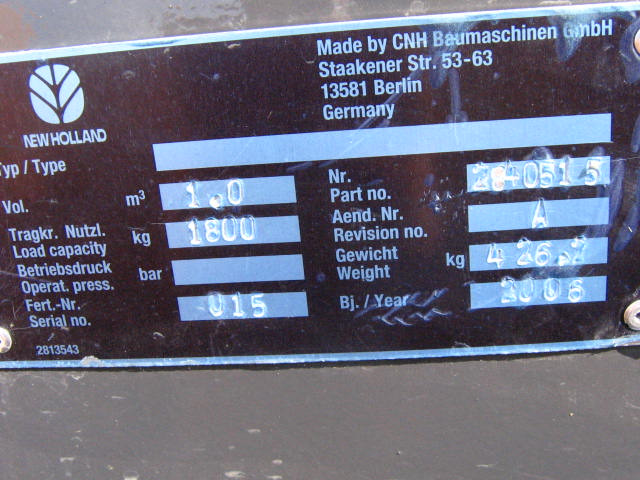 New Holland 2840515 - 2840513 - Rakodókanál: 1 kép. New Holland 2840515 - 2840513 - Rakodókanál: 1 kép.