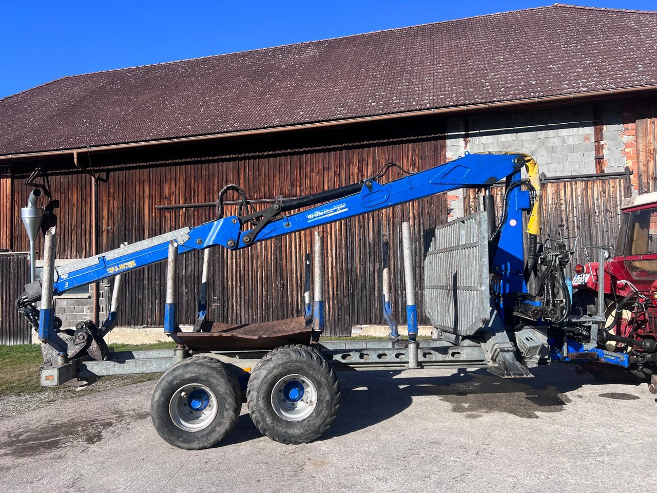 Binderberger RW14 mit Penz BP 8000L Kran - Erdészeti pótkocsi: 1 kép. Binderberger RW14 mit Penz BP 8000L Kran - Erdészeti pótkocsi: 1 kép.