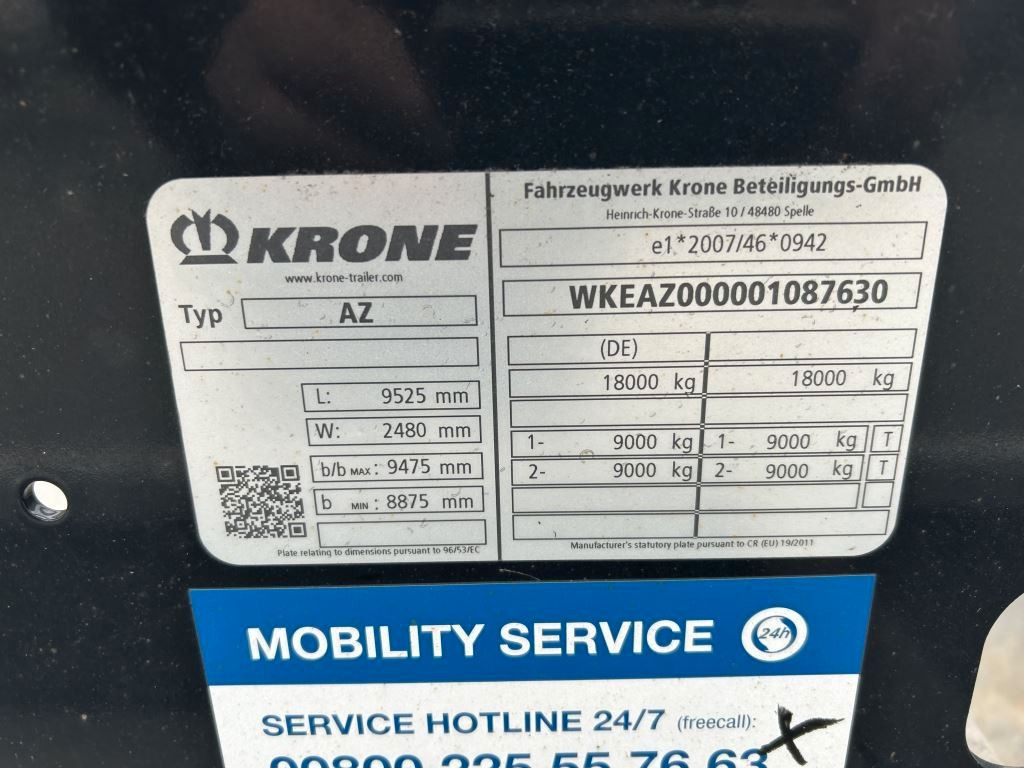 Krone 2 Achswechselfahrgestell, Typ: AZW 18 eL3B9 - Pótkocsi cserefelépítményes: 4 kép. Krone 2 Achswechselfahrgestell, Typ: AZW 18 eL3B9 - Pótkocsi cserefelépítményes: 4 kép.