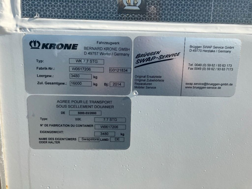 Doboz felépitmény Krone Wechselbrücke Koffer: 7 kép.
