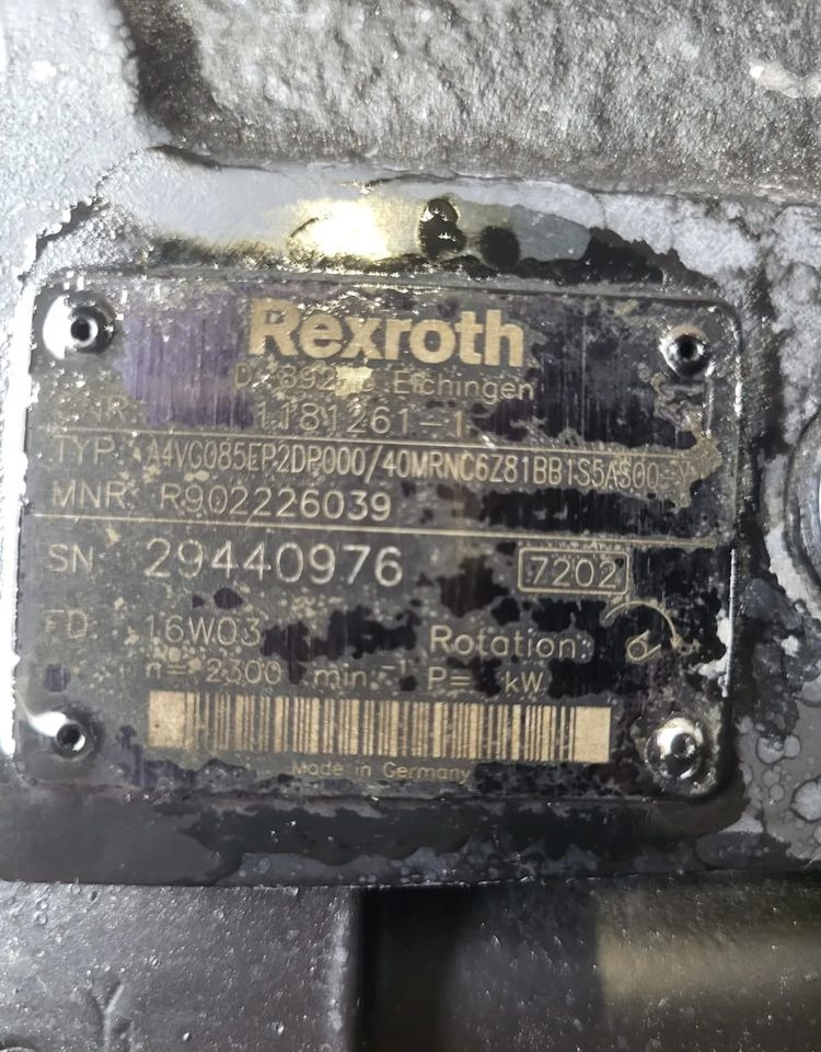 POMPA REXROTH A4VG085EP2DP000/40MRNC6Z81BB1BB1S5AS00 - Alkatrész: 2 kép. POMPA REXROTH A4VG085EP2DP000/40MRNC6Z81BB1BB1S5AS00 - Alkatrész: 2 kép.