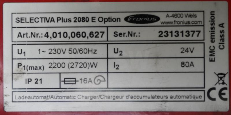 Akkumulátor FRONIUS Selectiva Plus 2080 E Option  24V/80A: 7 kép.