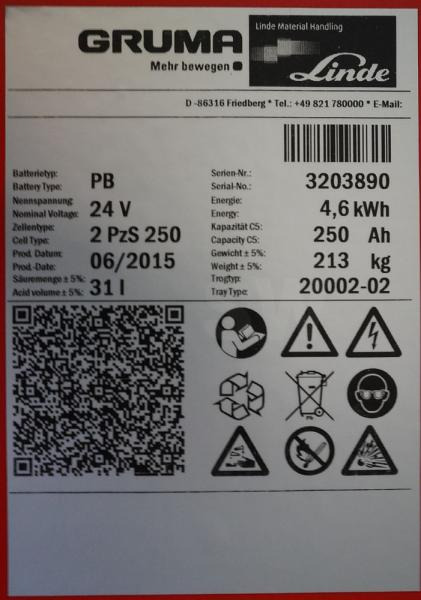 GRUMA 24 Volt 2 PzS 250 Ah - Akkumulátor: 5 kép. GRUMA 24 Volt 2 PzS 250 Ah - Akkumulátor: 5 kép.
