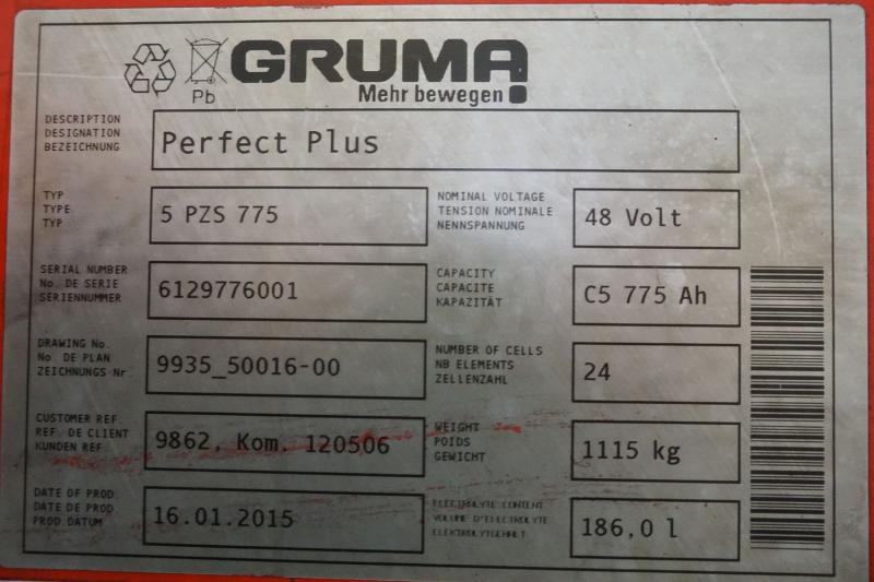 GRUMA 48 Volt 5 PzS 775 Ah - Akkumulátor: 5 kép. GRUMA 48 Volt 5 PzS 775 Ah - Akkumulátor: 5 kép.