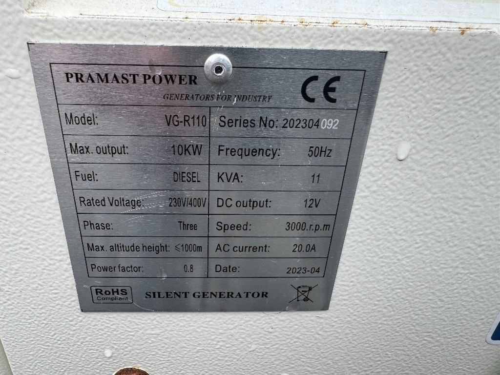 Pramast VG R 110 - Áramfejlesztő: 5 kép. Pramast VG R 110 - Áramfejlesztő: 5 kép.