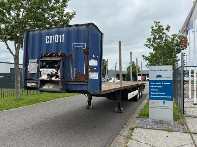 Krone SD Flatbed met rongen 41 ton standard chassis - Platós félpótkocsi: 1 kép. Krone SD Flatbed met rongen 41 ton standard chassis - Platós félpótkocsi: 1 kép.