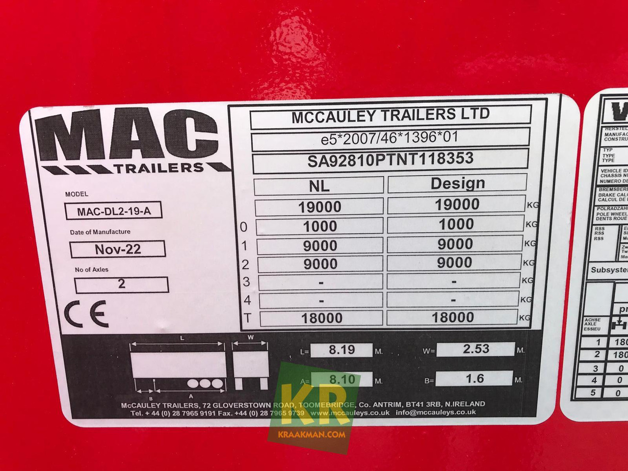 16 PREMIUM MAC Trailers - Pótkocsi mélybölcsős: 3 kép. 16 PREMIUM MAC Trailers - Pótkocsi mélybölcsős: 3 kép.