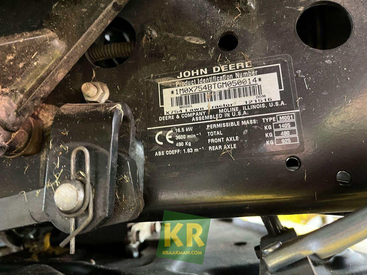 Kerti fűkasza John Deere X754: 1 kép.