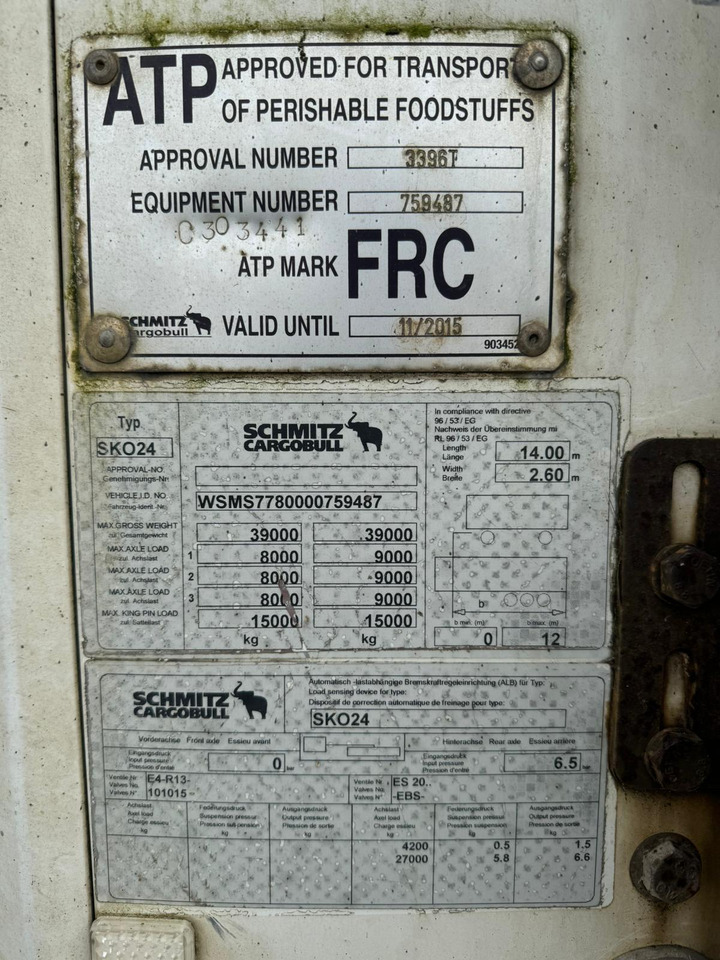 Schmitz Cargobull 2009 Vector 1850 MT - Félpótkocsi hűtős: 3 kép. Schmitz Cargobull 2009 Vector 1850 MT - Félpótkocsi hűtős: 3 kép.
