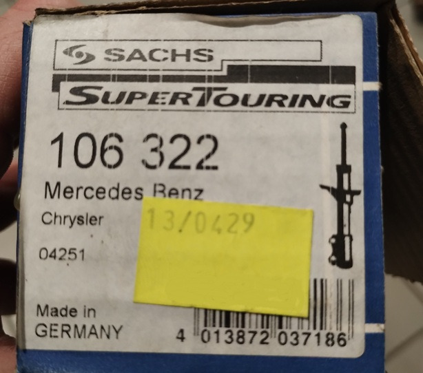 AMORTYZATOR PRZEDNI MERCEDES 407 409 410 6113200930 106322 SACHS - Lengéscsillapító: 2 kép. AMORTYZATOR PRZEDNI MERCEDES 407 409 410 6113200930 106322 SACHS - Lengéscsillapító: 2 kép.