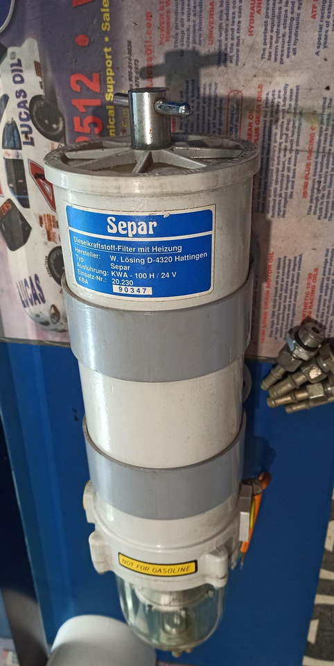 Fuel water separator SEPAR KWA 100H 24V - Üzemanyagrendszer - Egyéb gépek: 4 kép. Fuel water separator SEPAR KWA 100H 24V - Üzemanyagrendszer - Egyéb gépek: 4 kép.