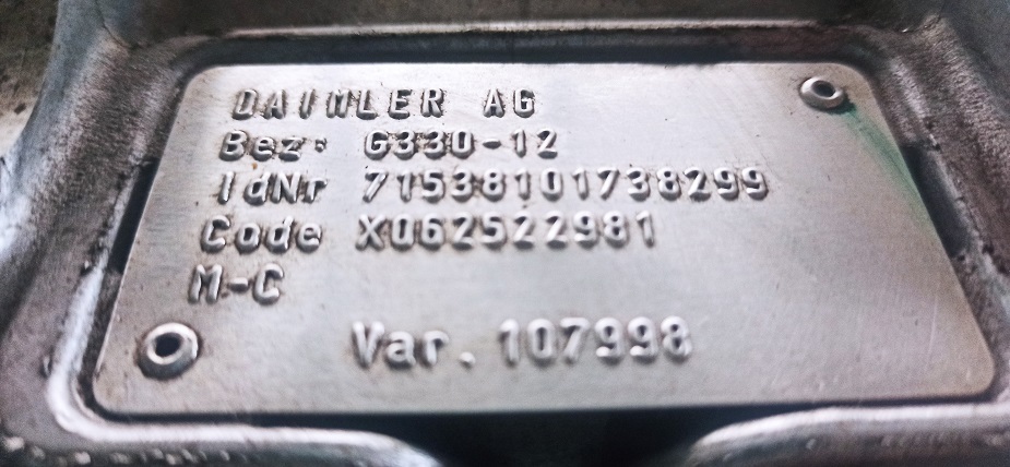 MERCEDES-BENZ G330-12 ACTROS - Sebességváltó és alkatrészek - Teherautó: 4 kép. MERCEDES-BENZ G330-12 ACTROS - Sebességváltó és alkatrészek - Teherautó: 4 kép.