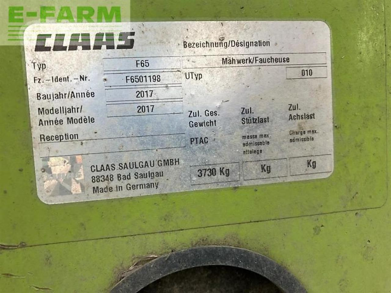 Fűkasza CLAAS gebr. mähwerk disco 9200 cas: 17 kép.