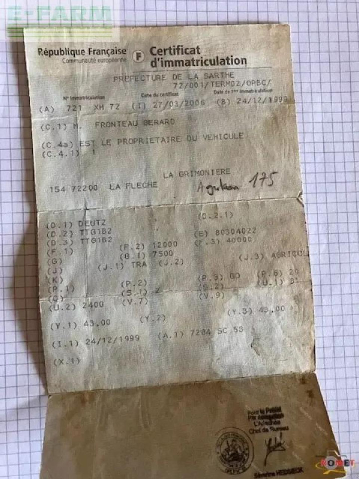 Deutz-Fahr agrotron 175 - Traktor: 3 kép. Deutz-Fahr agrotron 175 - Traktor: 3 kép.