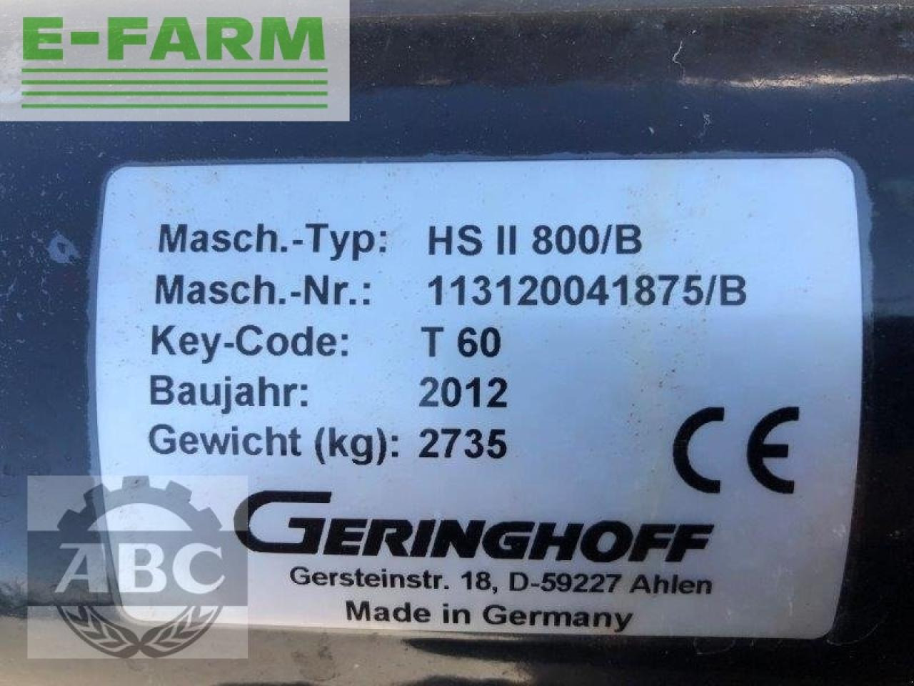 Takarmánybetakarító gép Geringhoff hs ii 800 b: 11 kép. Takarmánybetakarító gép Geringhoff hs ii 800 b: 11 kép.
