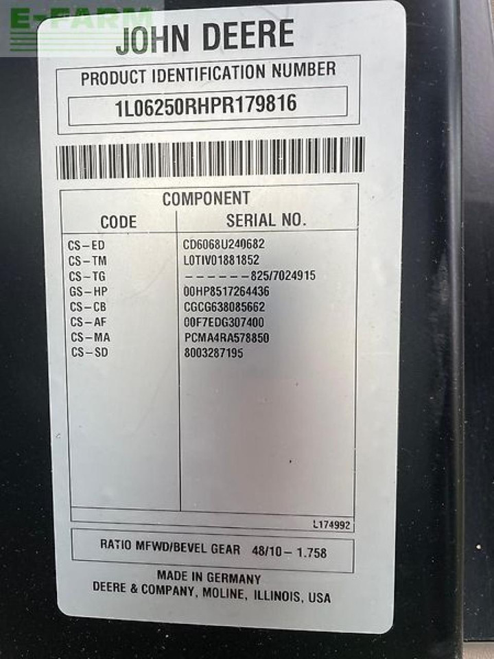 Traktor John Deere 6r250 / 6r250: 30 kép.