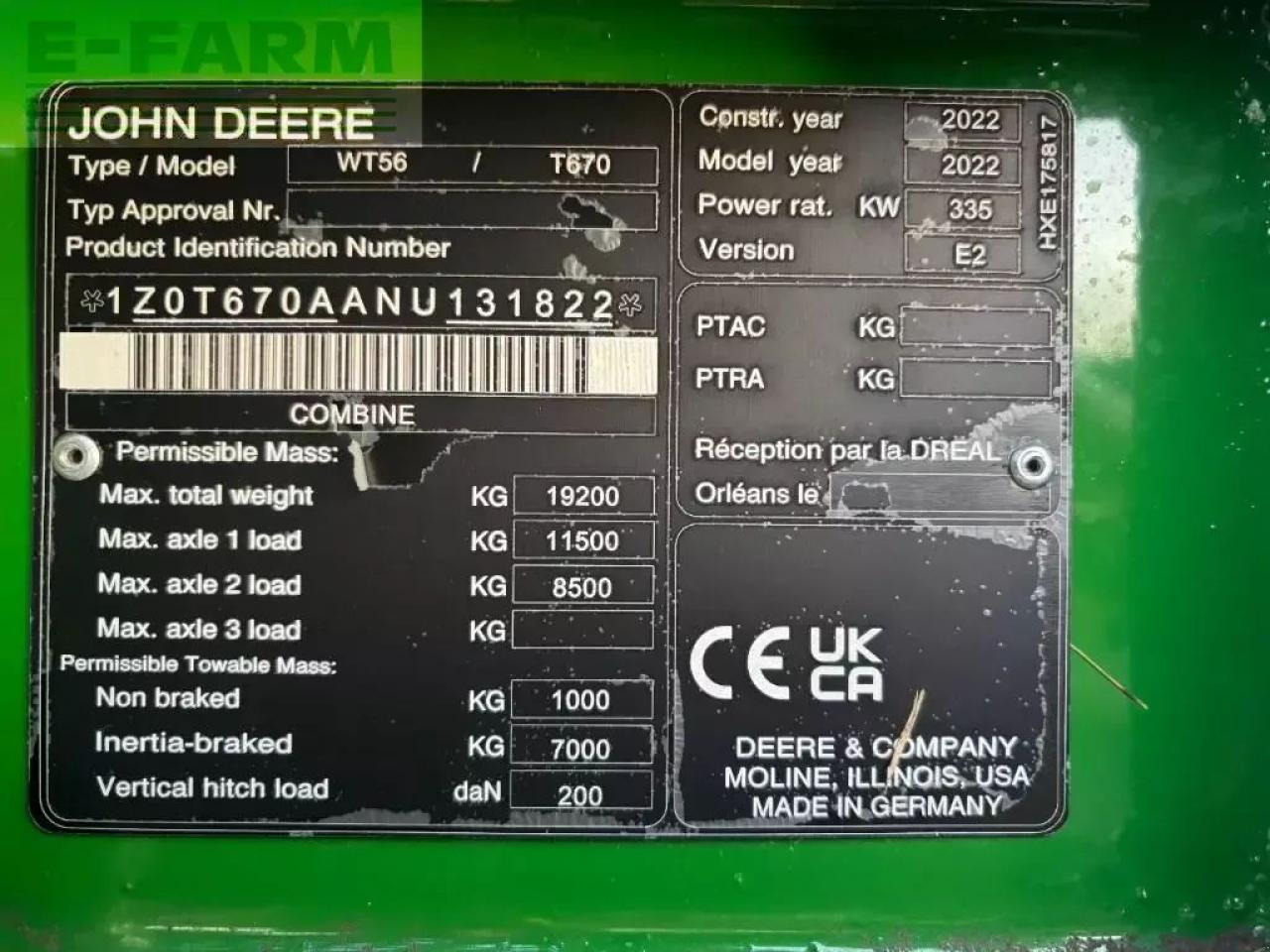 Kombájn John Deere t670i 4wd: 7 kép.