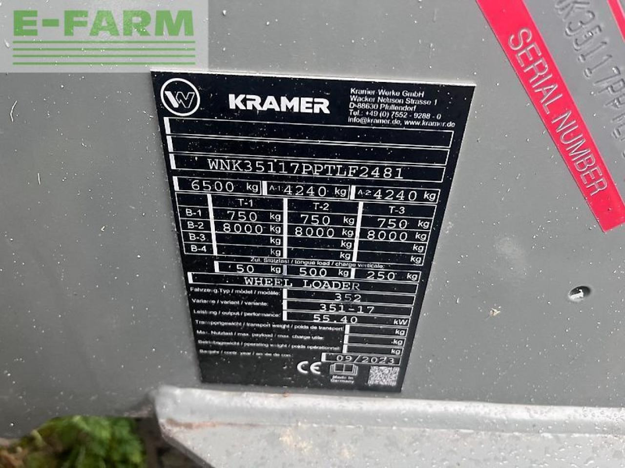 Gumikerekes homlokrakodó Kramer kl 30.8 t: 13 kép.