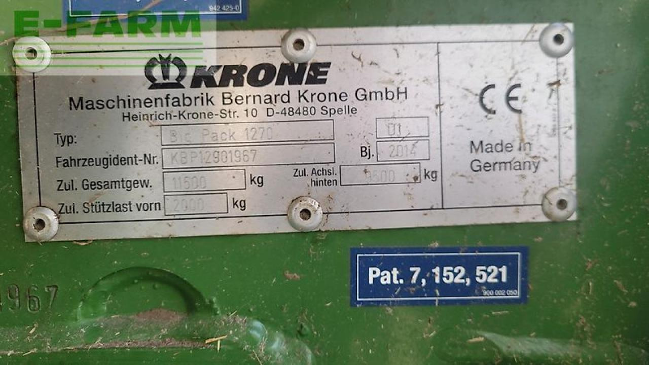 Kocka bálázó Krone big pack 1270 xc multi-bale: 13 kép. Kocka bálázó Krone big pack 1270 xc multi-bale: 13 kép.