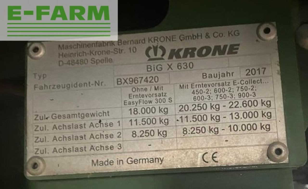 Krone big x 630 - Takarmánybetakarító gép: 4 kép. Krone big x 630 - Takarmánybetakarító gép: 4 kép.