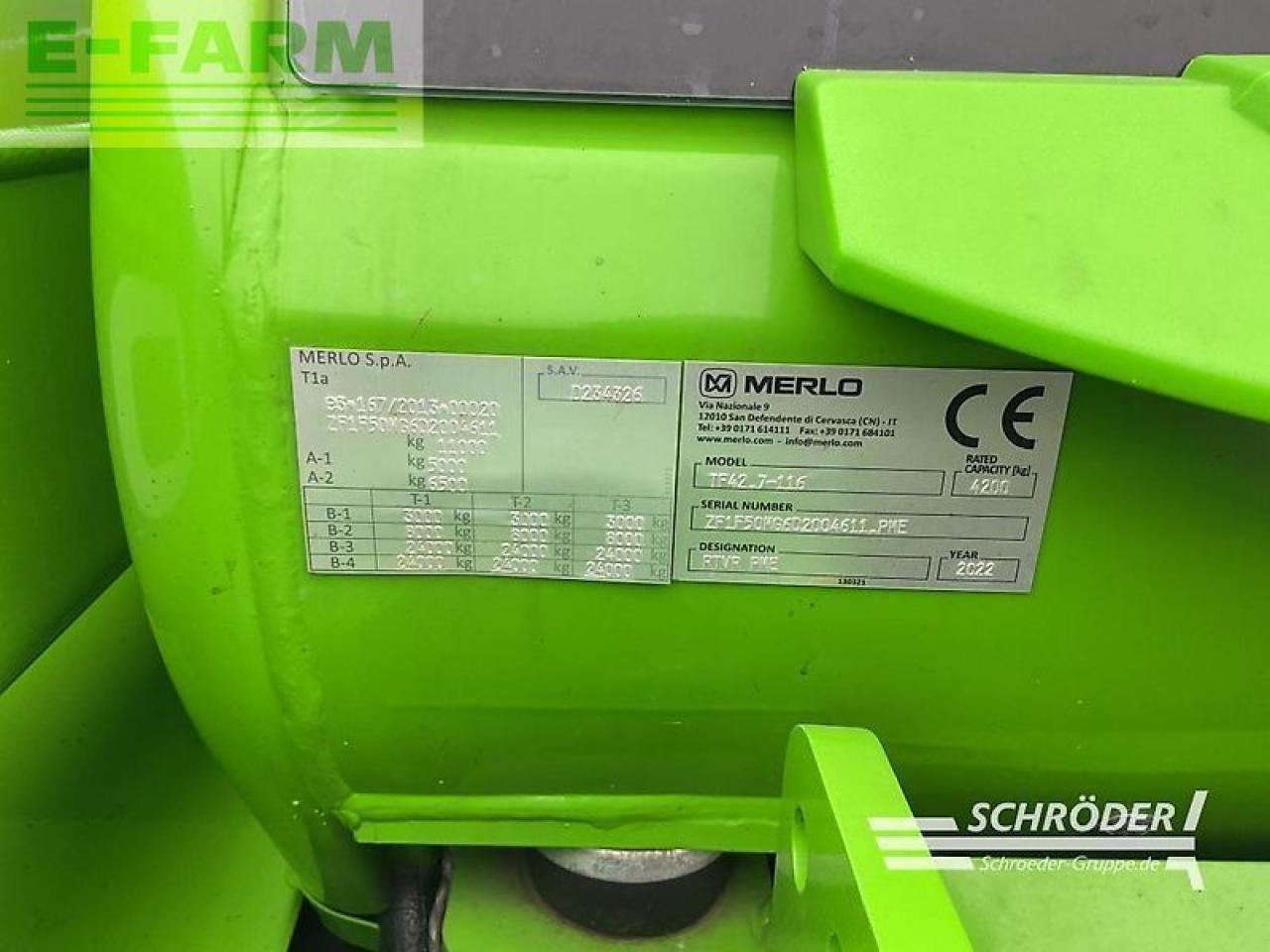 Merlo tf 42.7 - 116 - Teleszkópos rakodó: 2 kép. Merlo tf 42.7 - 116 - Teleszkópos rakodó: 2 kép.