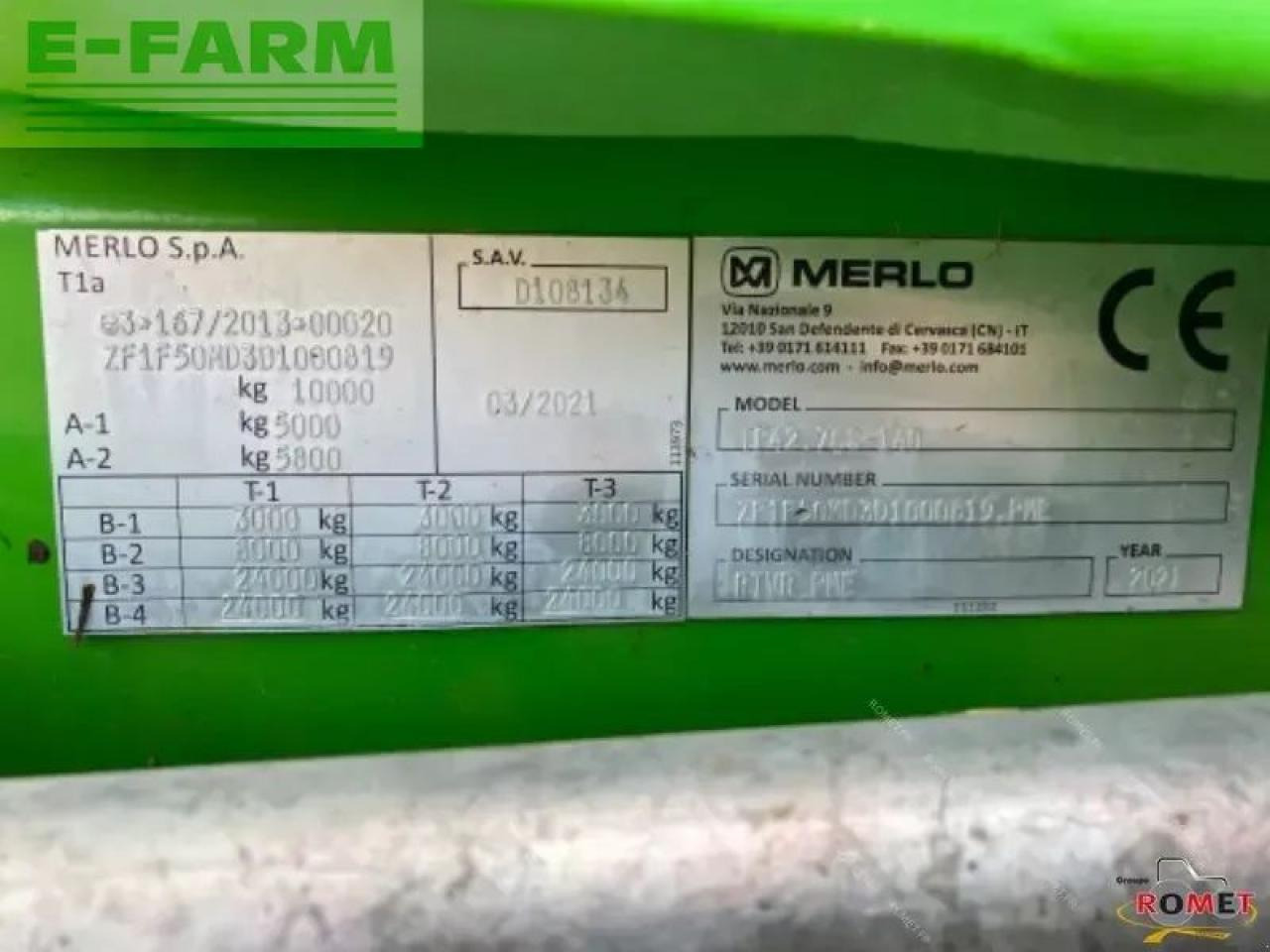 Merlo tf42-7-140-cs - Teleszkópos rakodó: 4 kép. Merlo tf42-7-140-cs - Teleszkópos rakodó: 4 kép.