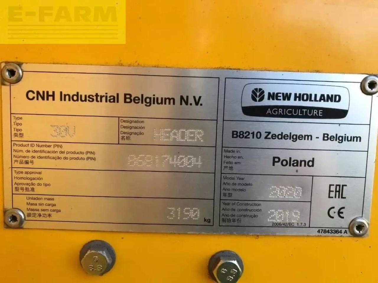 Kombájn New Holland cx 8.90 slh: 18 kép.