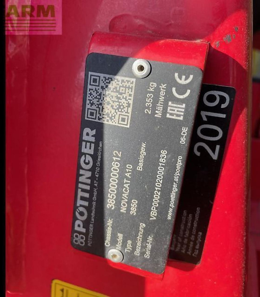 Fűkasza Pöttinger novacut a10: 8 kép.