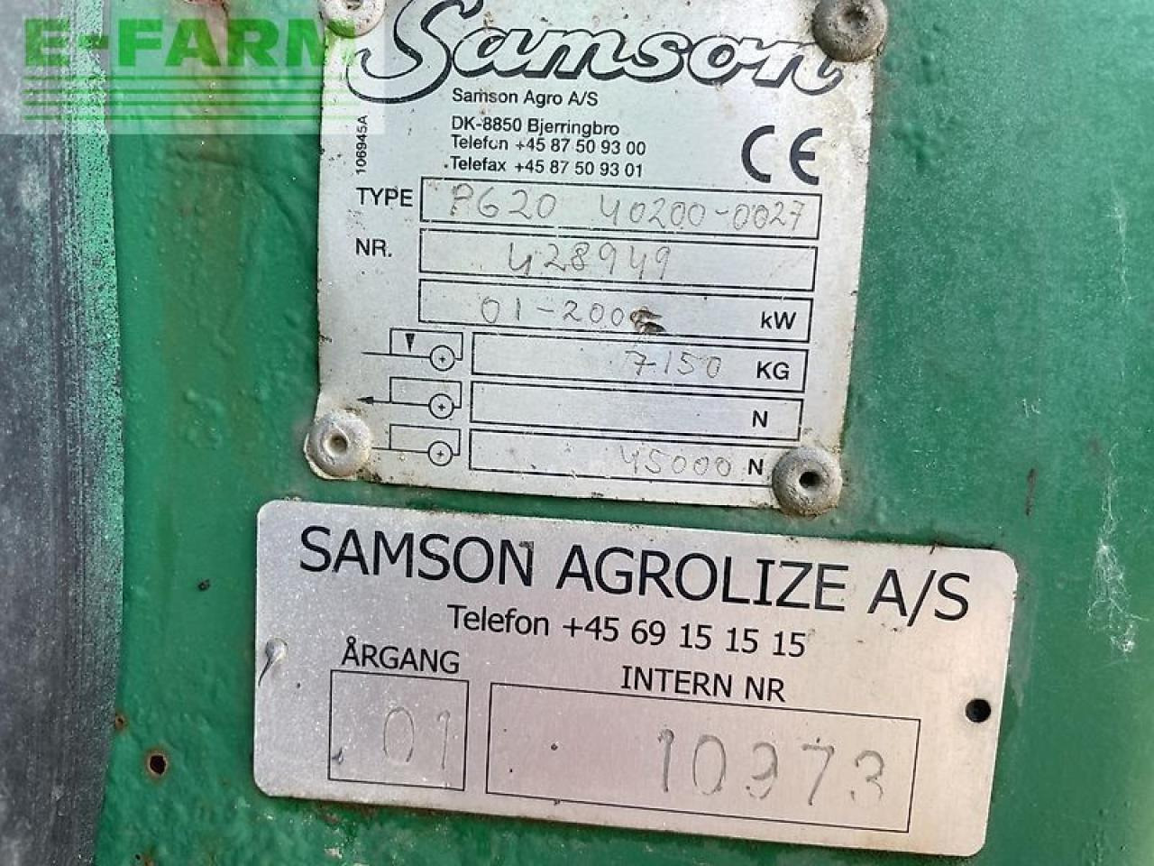 Samson pg 20 - Műtrágyaszóró gép: 5 kép. Samson pg 20 - Műtrágyaszóró gép: 5 kép.