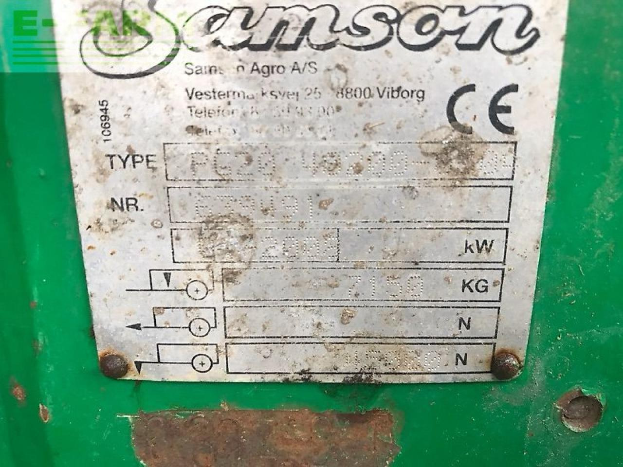 Samson pg 20 - Műtrágyaszóró gép: 5 kép. Samson pg 20 - Műtrágyaszóró gép: 5 kép.