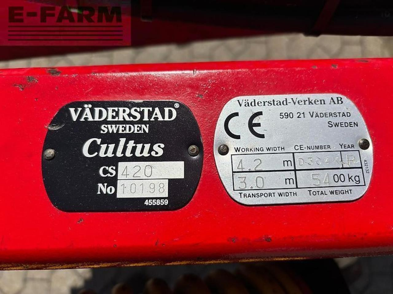 Kultivátor Väderstad cultus cs 400: 7 kép.