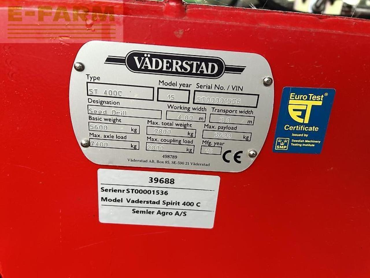 Väderstad spirit 400c - Szemenkénti vetőgép: 4 kép. Väderstad spirit 400c - Szemenkénti vetőgép: 4 kép.