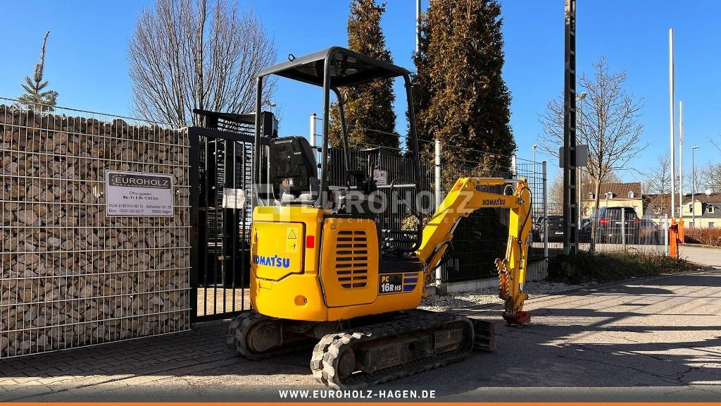 Komatsu Minibagger PC 16 R-3HS, Schnellwechsler MS01 - Minikotró: 4 kép. Komatsu Minibagger PC 16 R-3HS, Schnellwechsler MS01 - Minikotró: 4 kép.