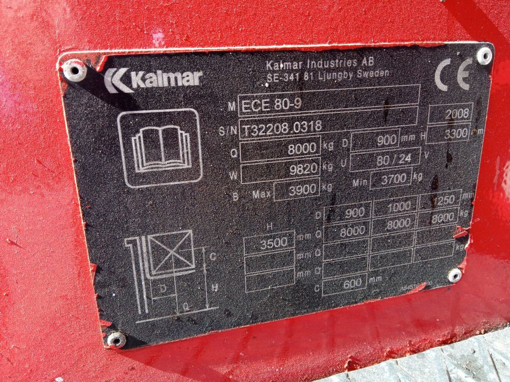 Kalmar ECE80-9 - Elektromos targonca: 5 kép. Kalmar ECE80-9 - Elektromos targonca: 5 kép.