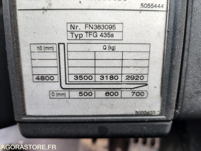 CHARIOT JUNGHEINRICH DFG 435s 480DZ - 2008 / 3260 HEURES - Villás targonca: 3 kép. CHARIOT JUNGHEINRICH DFG 435s 480DZ - 2008 / 3260 HEURES - Villás targonca: 3 kép.