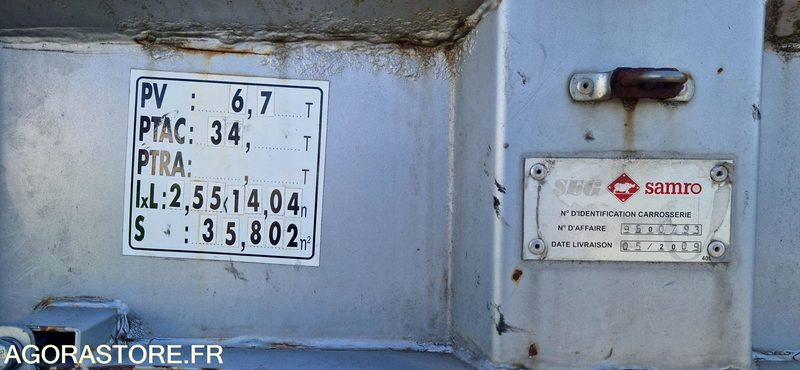 Remorque 3 essieux SAMRO - Félpótkocsi: 4 kép. Remorque 3 essieux SAMRO - Félpótkocsi: 4 kép.