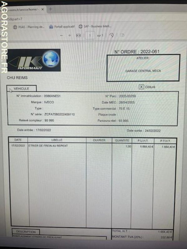 POID LOURD IVECO - Dobozos felépítményű teherautó: 5 kép. POID LOURD IVECO - Dobozos felépítményű teherautó: 5 kép.