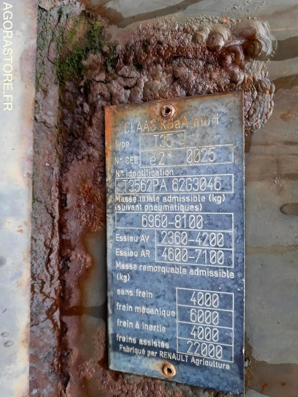Traktor TRACTEUR RENAULT ERGOS446 avec chargeur FAUCHEUX F26R 7580h: 8 kép.