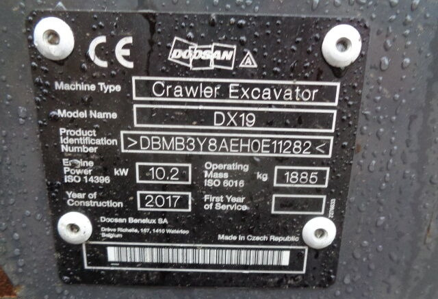 Doosan DX19 lízing Doosan DX19: 8 kép.