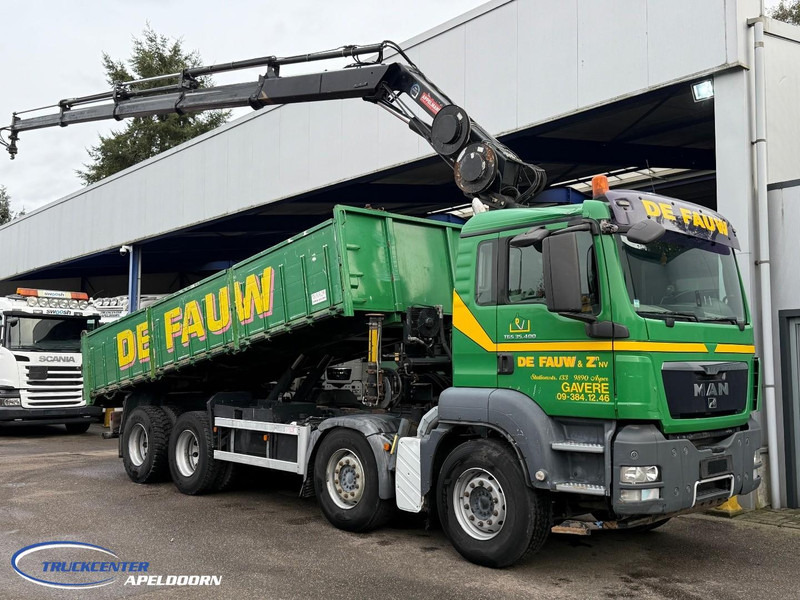 MAN TGS 35.400 8x4 Bladgeveerd, Handgeschakeld, HIAB 166-E4 Hipro - Billenőplatós teherautó, Darus autó: 1 kép. MAN TGS 35.400 8x4 Bladgeveerd, Handgeschakeld, HIAB 166-E4 Hipro - Billenőplatós teherautó, Darus autó: 1 kép.