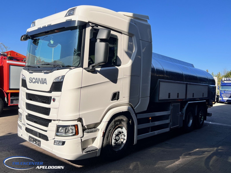 Scania R500 NGS 15000 Liter, Retarder, Steering axle, Stainless steel - Edelstahlt, Milk - Milch - Water - Tartályos teherautó: 3 kép. Scania R500 NGS 15000 Liter, Retarder, Steering axle, Stainless steel - Edelstahlt, Milk - Milch - Water - Tartályos teherautó: 3 kép.