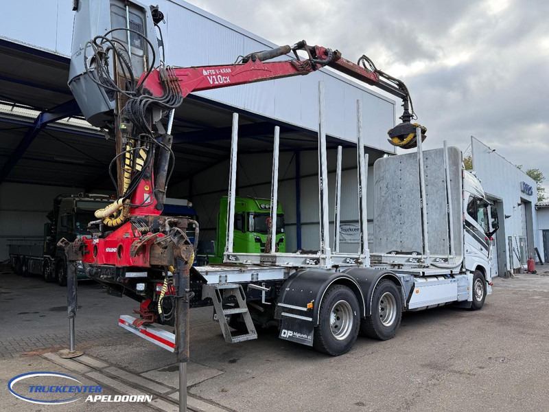 Volvo FH 650 6x4, FTG V1000X.81 Houtkraan - Rönkszállító teherautó, Darus autó: 2 kép. Volvo FH 650 6x4, FTG V1000X.81 Houtkraan - Rönkszállító teherautó, Darus autó: 2 kép.