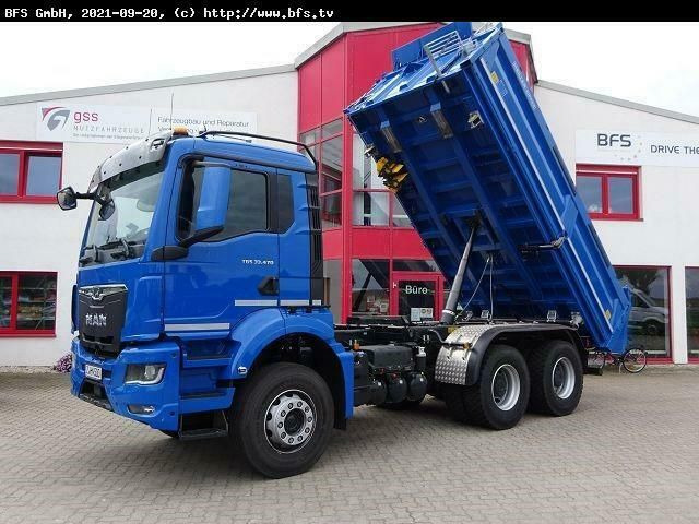MAN TGS (TG3) 33.470 6x4 BB 3-Achsen, 3-Seiten Meill - Billenőplatós teherautó: 2 kép. MAN TGS (TG3) 33.470 6x4 BB 3-Achsen, 3-Seiten Meill - Billenőplatós teherautó: 2 kép.